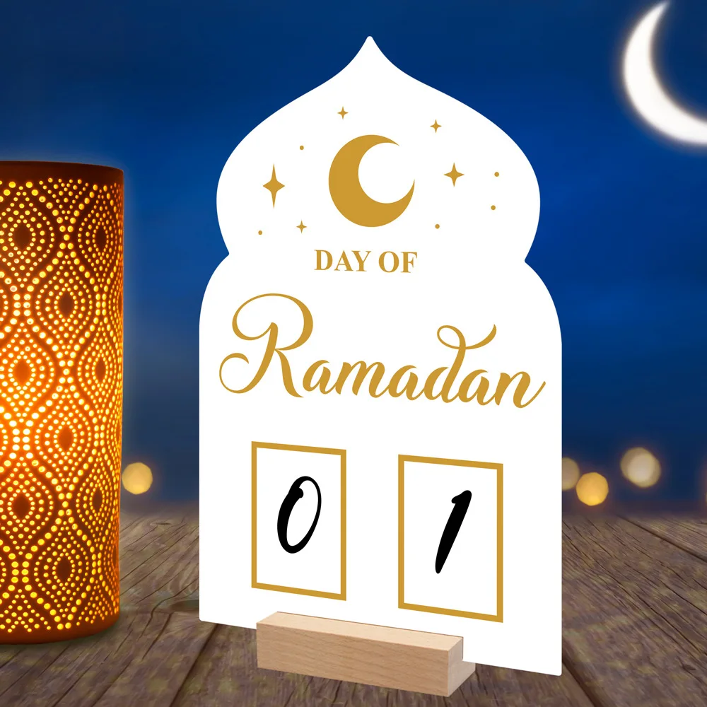 

DAMAI Ramadan Decorations 2024 Muslim Islamic Eid Mubarak Moon Star Ornaments Ramadan Calendar Table Ramadan Accessories