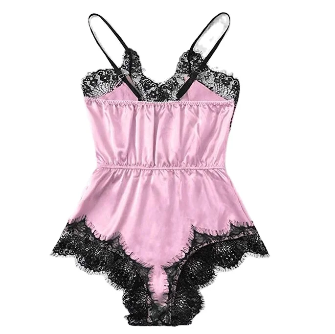 

Wholesale Women Sexy Multi Color Cute Puff Sleeve Off Shoulder Eyelash Lace Two Piece Lingerie