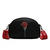 Trendy new Korean fashion print rose wild shoulder slung shell bag