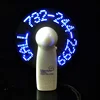 Handheld Custom Message Programming Promotional LED Fan, LED Light Fan, Flashing Fan