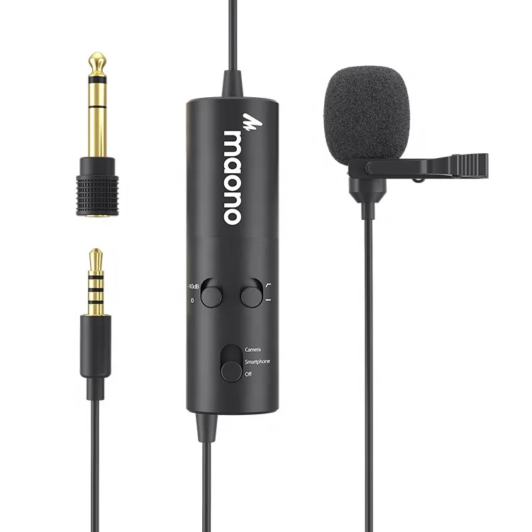 

MAONO -10dB Attenuation Lapel Lavalier Microphone Wide Compatible Microfono With Low-Cut Feature Conference Recording Microfone