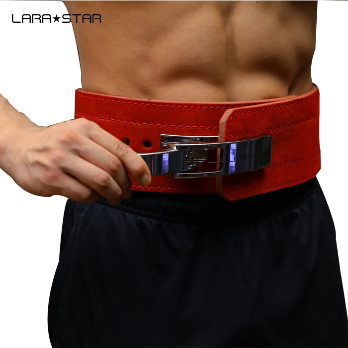 

Weight Lifting Lever Buckle power belt Custom Gym Training Powerlifting cowhide Belt, Dark blue ,light blue ,red ,black