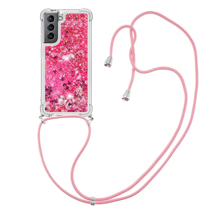 

Necklace Lanyard Glitter Quicksand Case Cover For Samsung Galaxy A82 A42 A22 A32 4G A52 A72 5G Crossbody Liquid Quicksand Cover