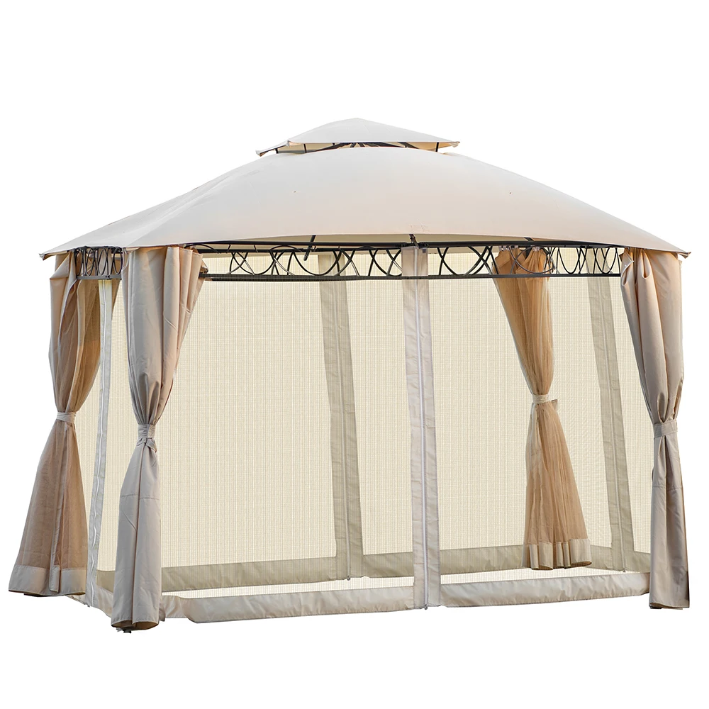 

FunFishing New Arrival Double Tiered Grill Canopy Outdoor Party Weeding Trade show Tent, Accept customized logo