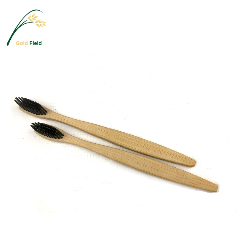 

Natural Eco Bamboo Charcoal Fiber Toothbrush, Natural bamboo color