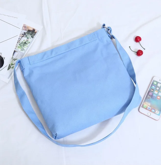 

Custom handbag for woman Single Shoulder Messenger canvas bag travel folding bag shopping bag multi-color options, Customizable