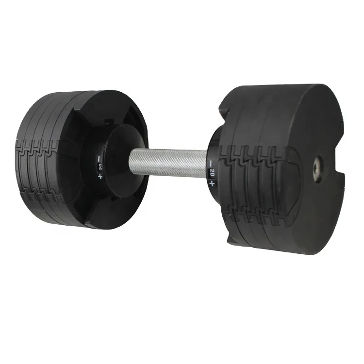 

New Popular 20kg Gym Steel Dumbbells Adjustable Dumbbell Set For Sale, Black