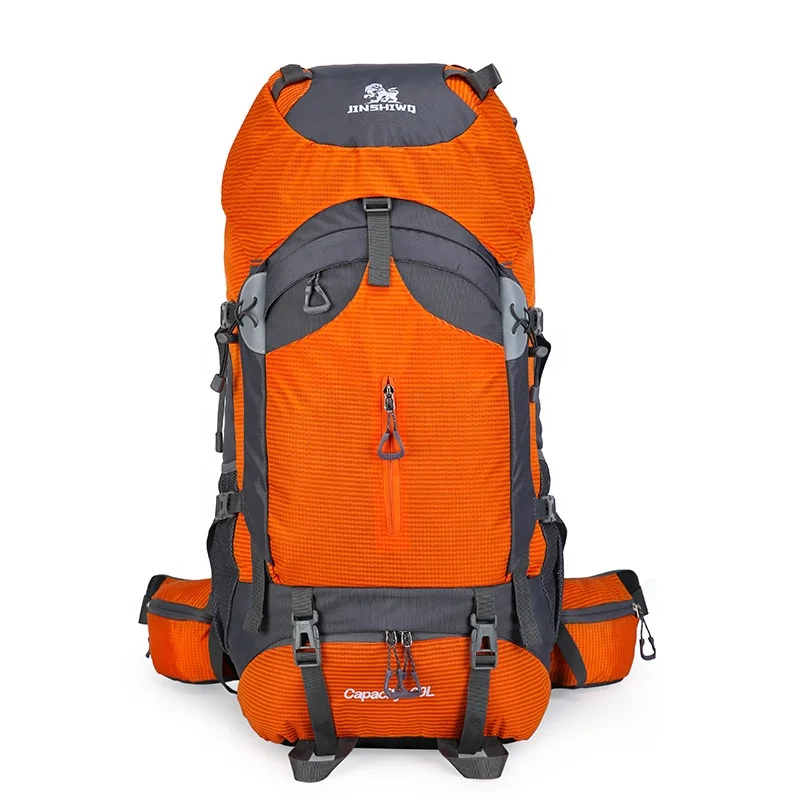 

Free sample 60L travel water proof camping nylon water resistant light weight bag outdoor backpack, Customized