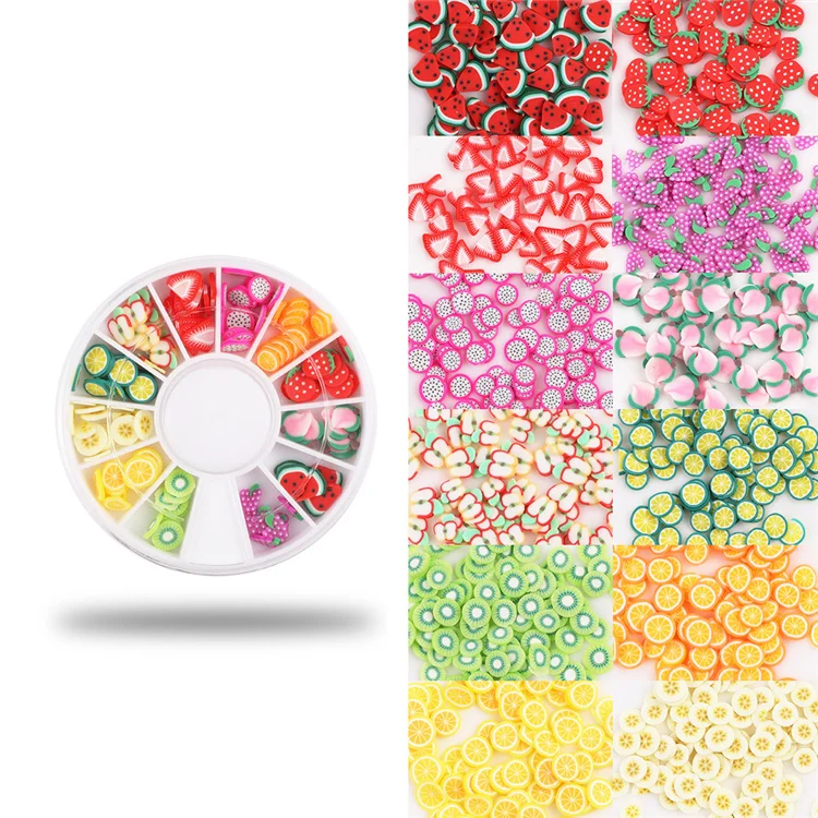 

Osmo 10g/Pack  Polymer Clay Multi Kinds Fruits Slices Sprinkles for Slime Craft Diy Lipgloss Nail Accessories