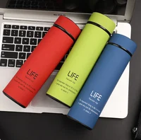 

16oz custom stainless steel Double Wall luxury business vacuum Insulated flask hot water life bottle with lid