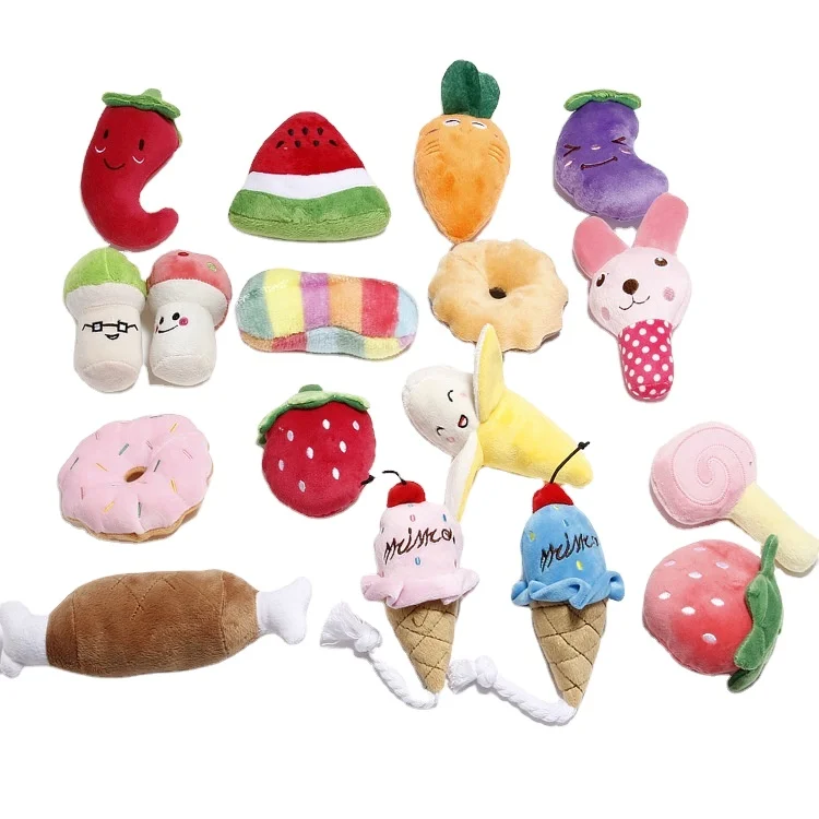 

Interactive Dog Plush Toy 17 pieces Puppy Pack Cute Funny Chew Plush Pet Dog Toy