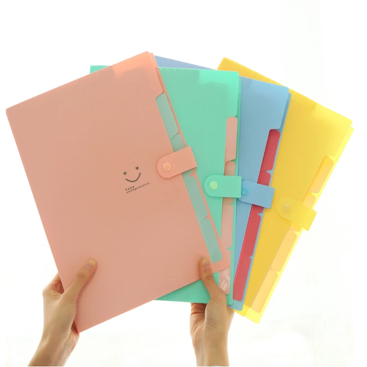 
Multifunction Colors PVC File Folders A4 Size Expandable Stationery Office File Holder 