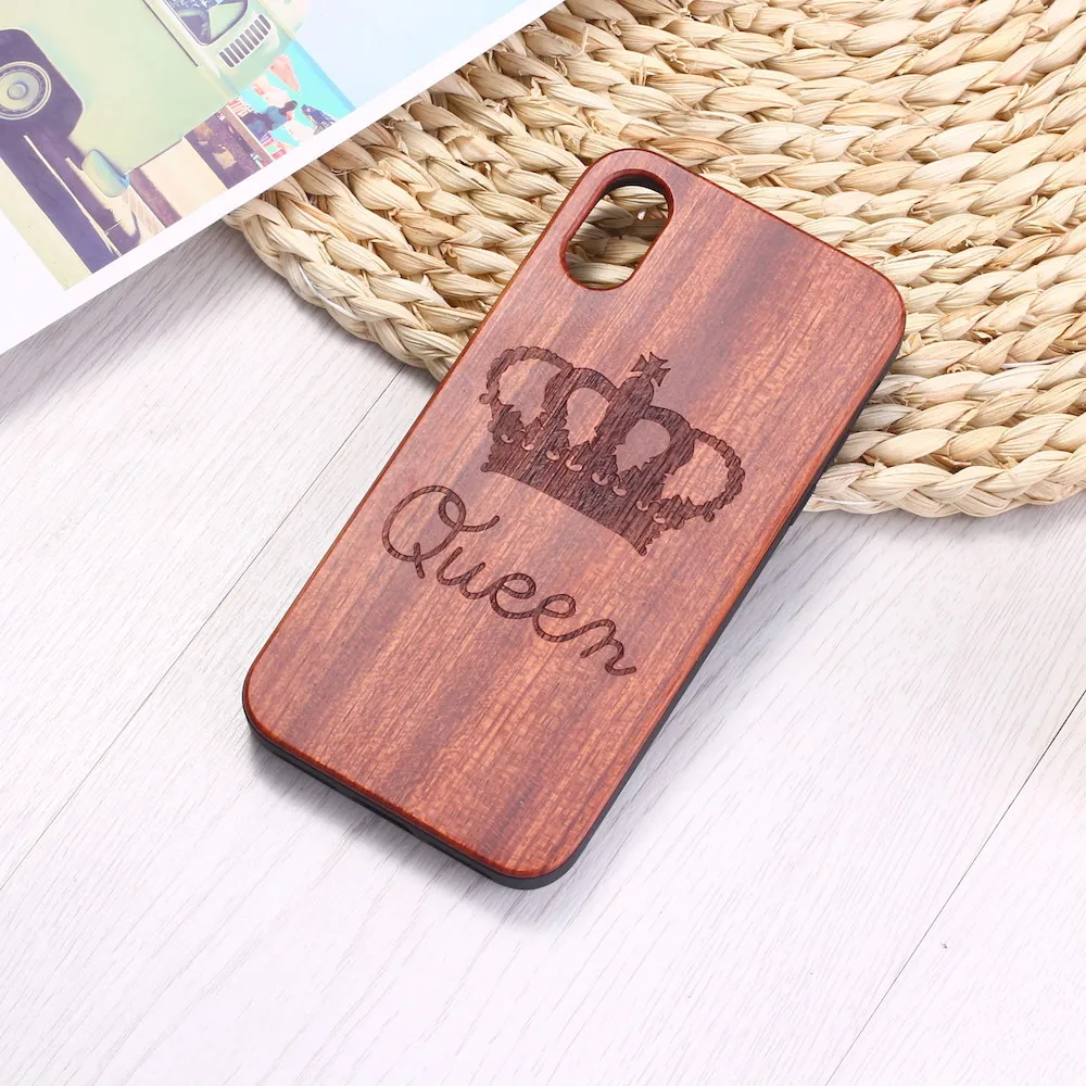 

Custom Pattern Solid Wood PTU Wooden Carving Protector Mobile Cover Shockproof Cell Phone Case for iPhone 13 Pro Max Mini