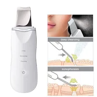 

Professional Ultrasonic Facial Skin Scrubber Ion Deep Face Cleaning Peeling Rechargeable Skin Care Device Beauty Instrument