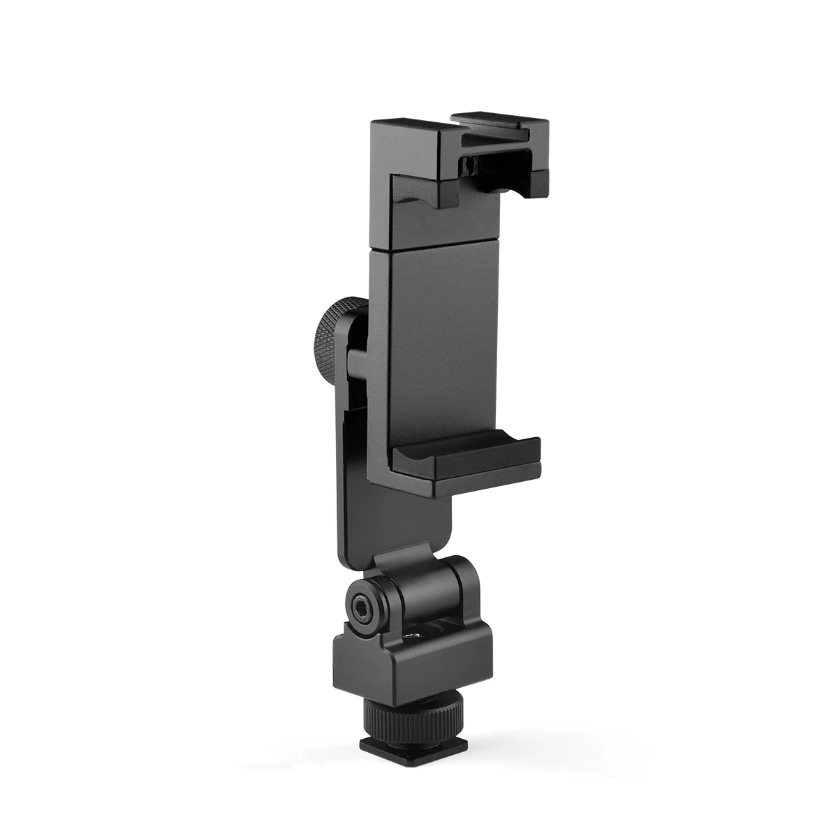

YELANGU PC10 Aluminum Phone Stand Holder With Cold Shoe and 1/4 Screw Hole Rotate 360 Degree for Mobile Phone