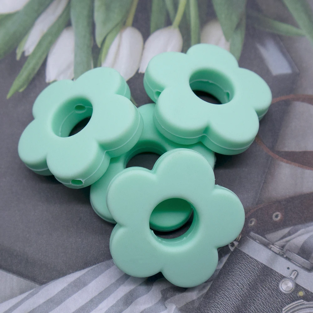 
BPA free flower baby silicone bead sets for pacifier silicone beads 