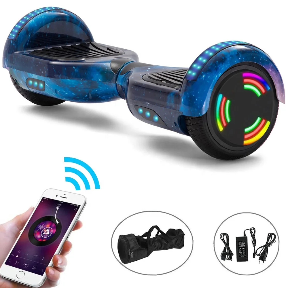 Cheap Hoverboard Galaxy Blue EU Warehouse Electric Scooters LED Key Bag Self Balancing Scooter For kids E-skateboard