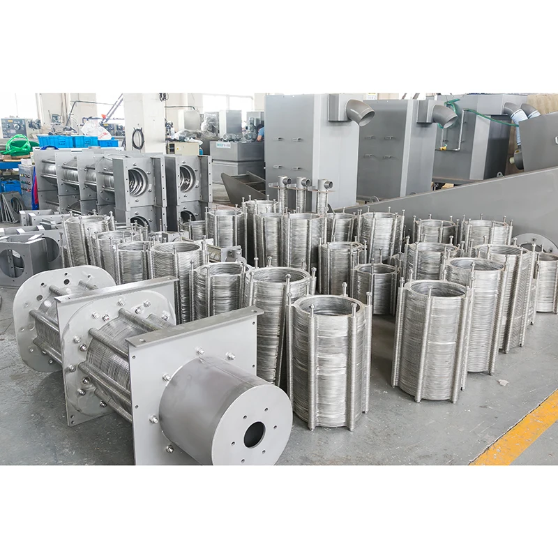 
high japanese quality volute type stacked screw snail press filter sludge dewatering machine for mechanical wastewater treatment 