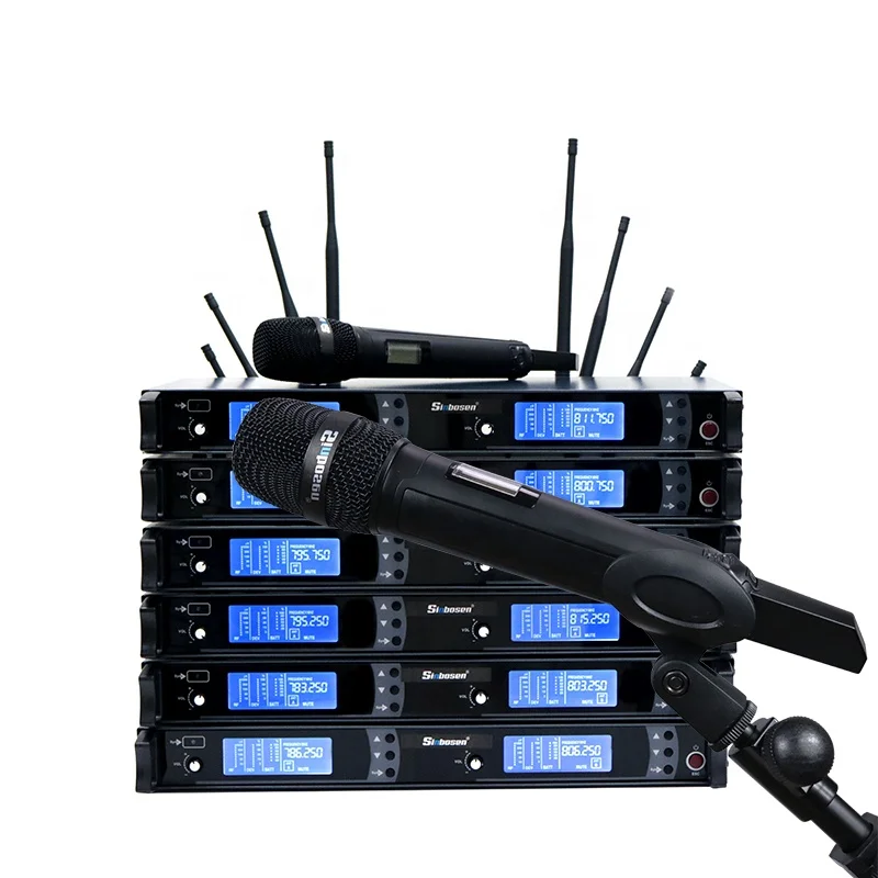 

Sinbosen Stage System 4 antenna True diversity UHF Wireless Microphone