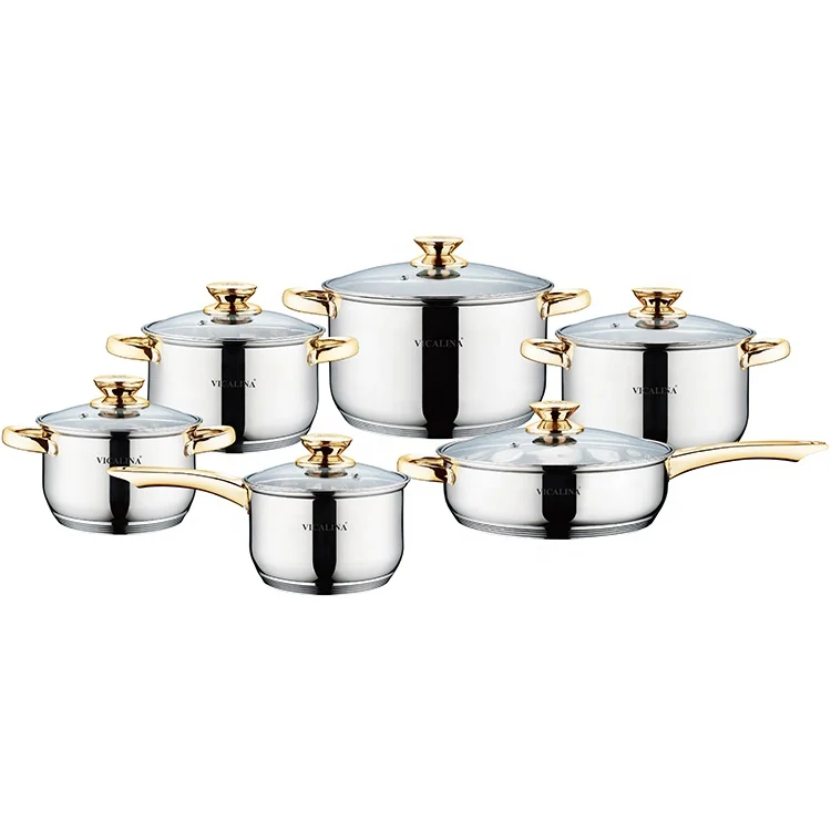 

12pcs Stainless Steel Cookware Set with Induction Bottom