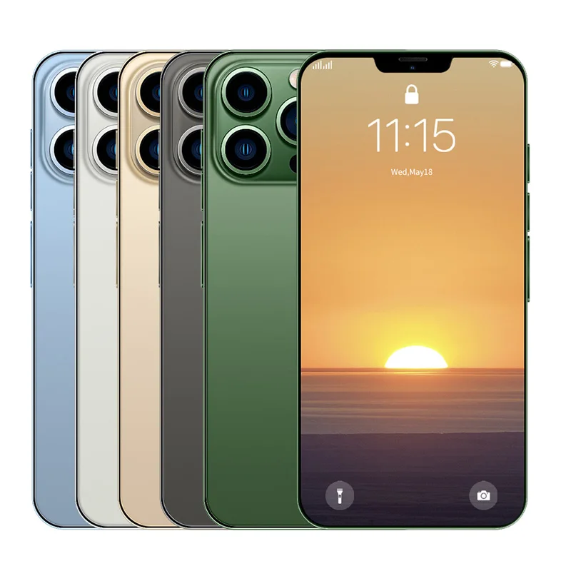 

Global Version i13 Pro Max 5G phone Unlock Smartphone 16+512GB 10 Core Cellphone Android 11 Celular 6.7Inch 6800mAh Mobile Phone, Available in five colors