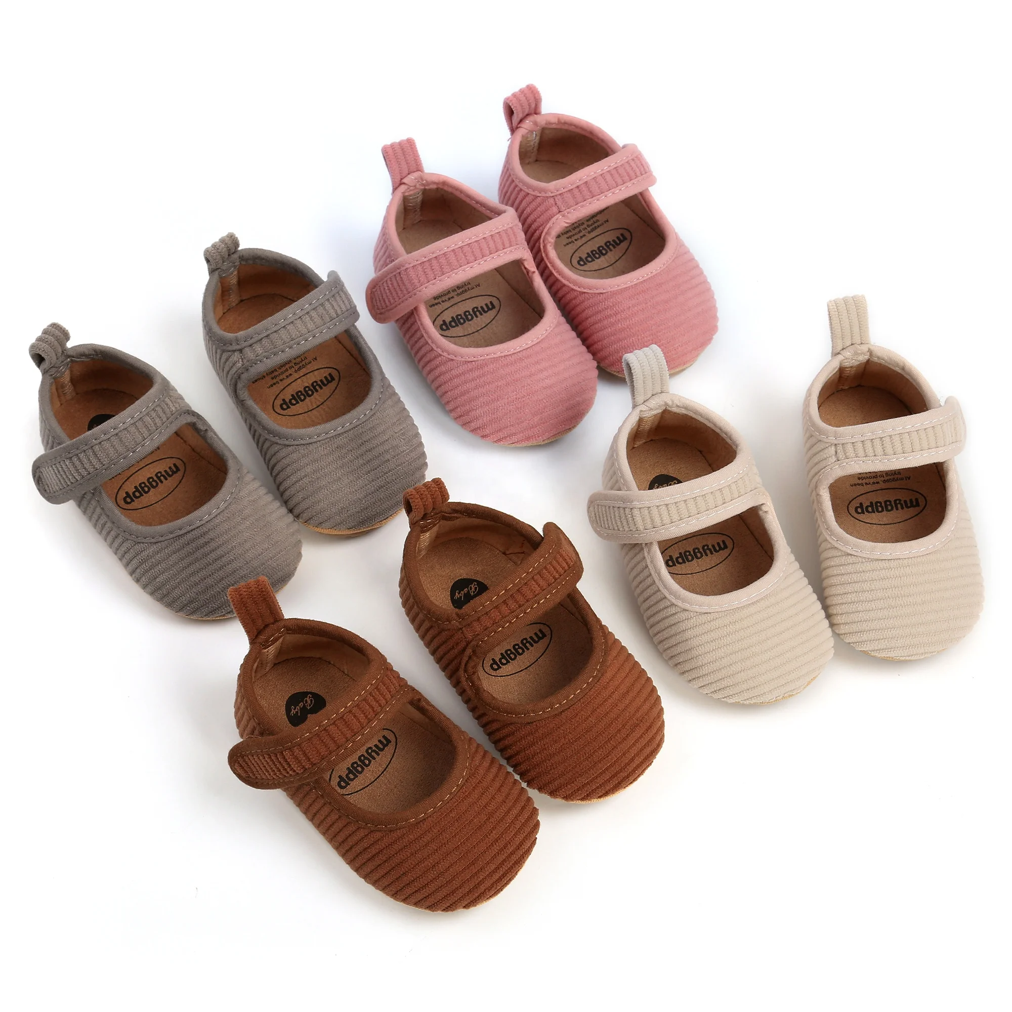 

Designer Brown Hard Bottom Baby Newborn Infant Mary Jane Prewalker Soft Toddler Girl Shoes