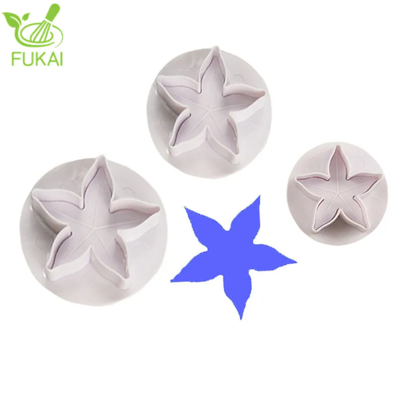 

3D Flower Plunger Cutter Fondant Chocolate Stamp Biscuit Mould Dough Sugar Cream Cake Decorating Tools