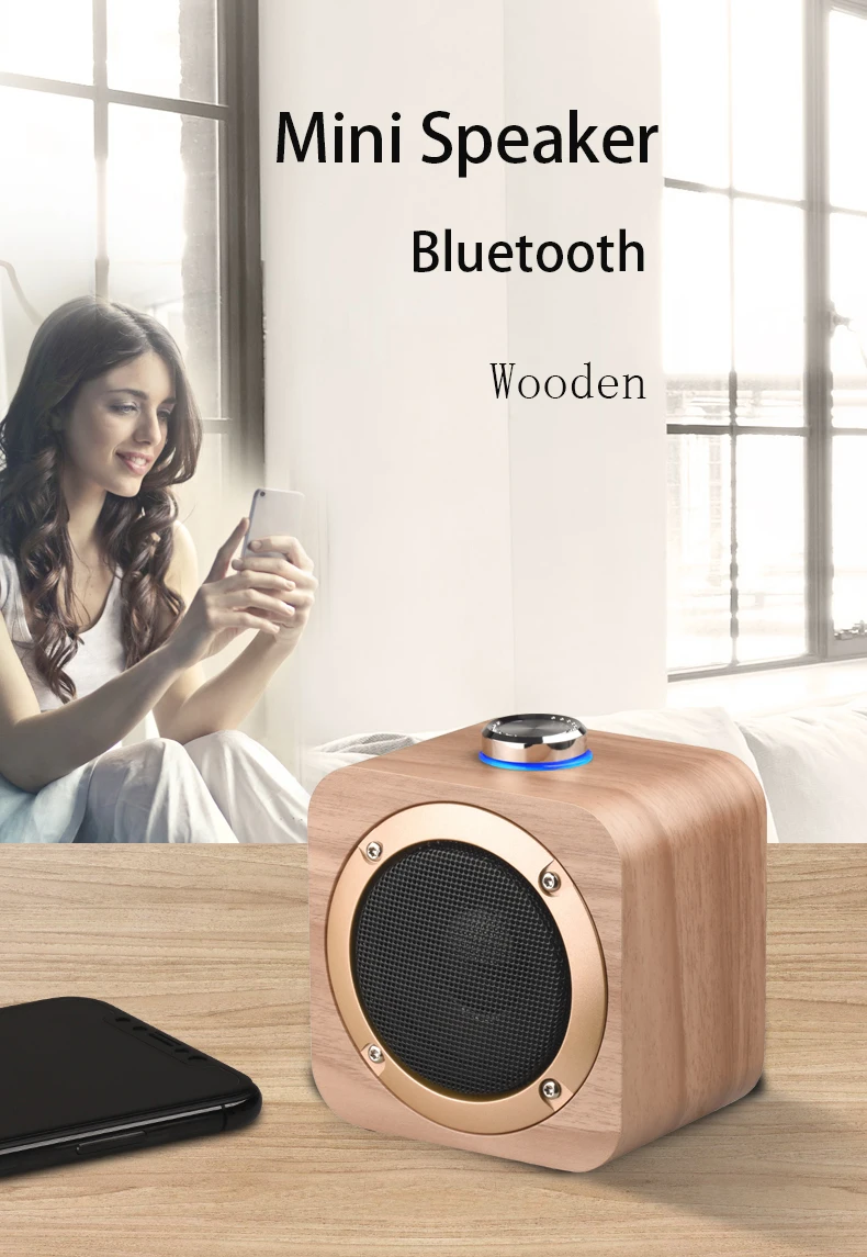 woodulisten Wooden Wireless Mini Bluetooth Speakers Beautiful Natural Sound Use 1 Pair 2 True Stereo TWS Branch Design - ANKUX.COM