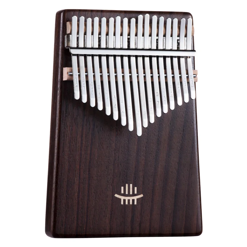 

17 Key Thumb Piano Rosewood Square Shape Plate Series 17 Notes Kalimba, Natural