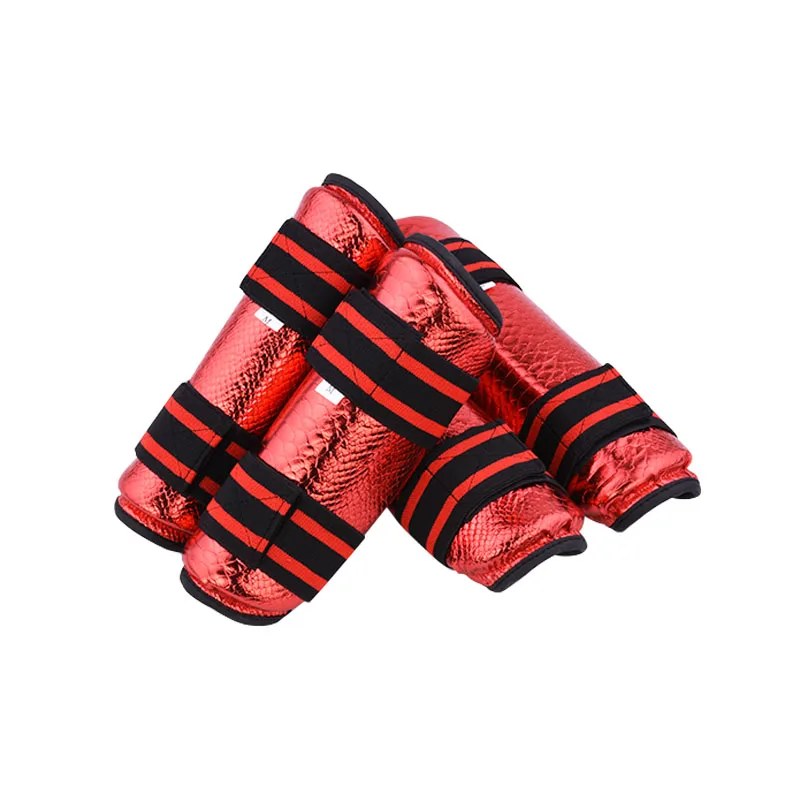 

Taekwondo Guard of Boxing Arm Guards and Shin Guards in MMA Protective Gear for Martial Arts Training Gear of Fitness Equipement, Red, blue, gold