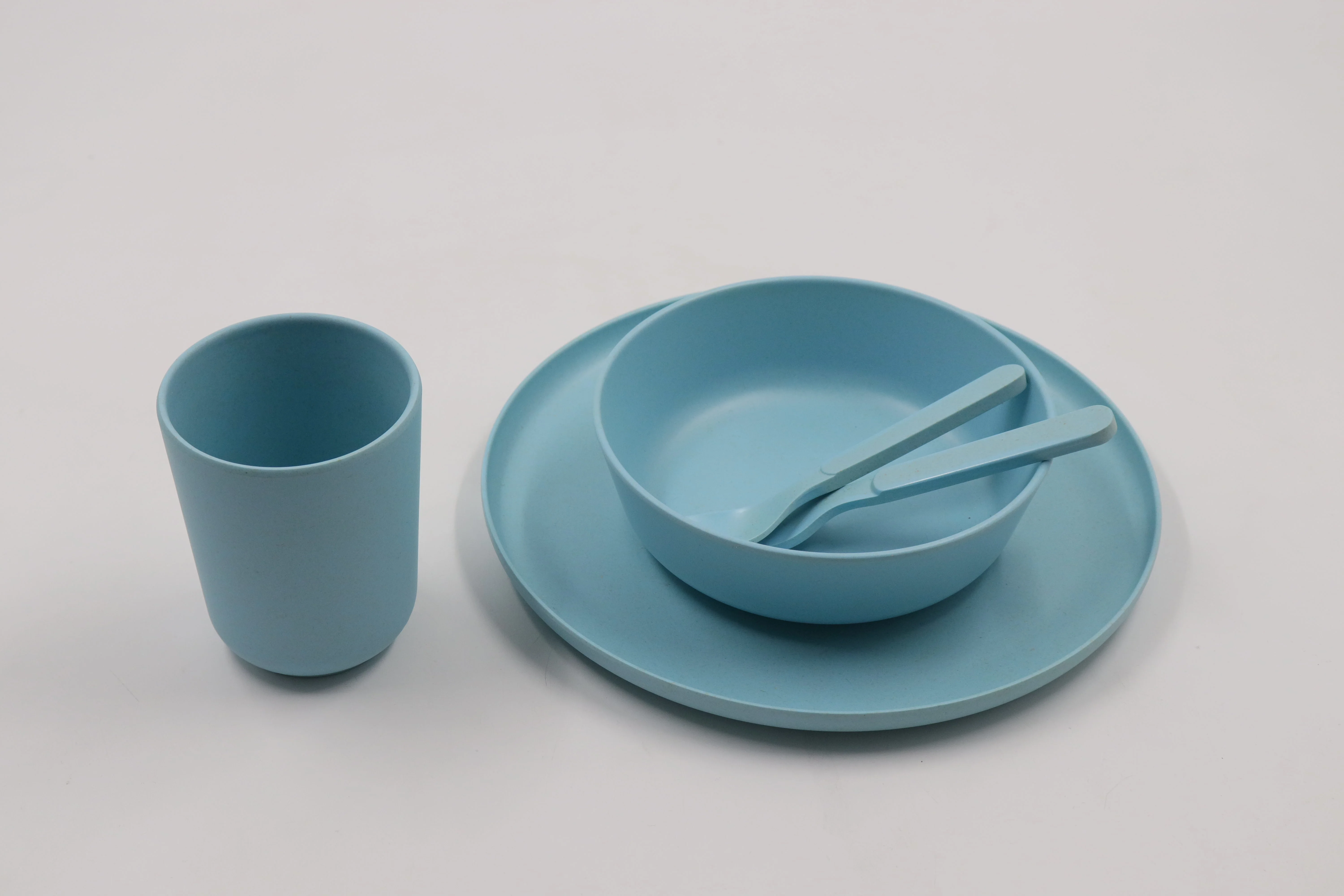 Eco Biodegradable Reusable Party Kids Bamboo Fibre Tableware Dinnerware