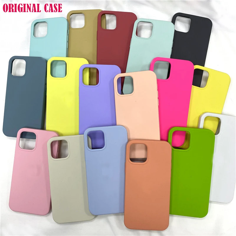 

Wholesale Original Luxury Liquid Silicone Case Custom Cell Phone Tpu Covers For Iphone 8+ Xs 11 12 13 Pro Max With Packaging