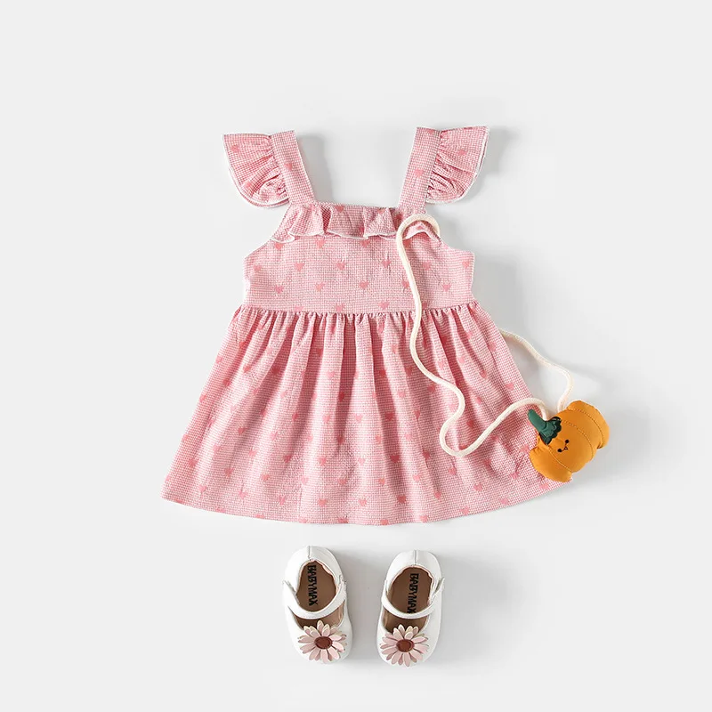 

Sweet Baby Girl Dress Wholesale Little Girls Kids Children Sleeveless Summer Clothing Sets Baby Kids Girl Dresses