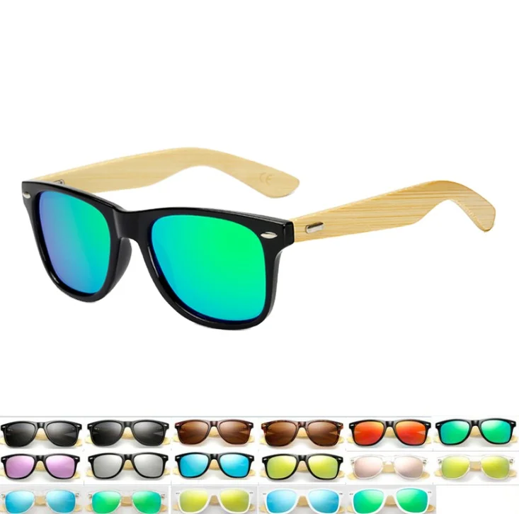 

Colorful polarizied UV400 Retro Customized wood Bamboo sunglasses for women men 1501, Picture