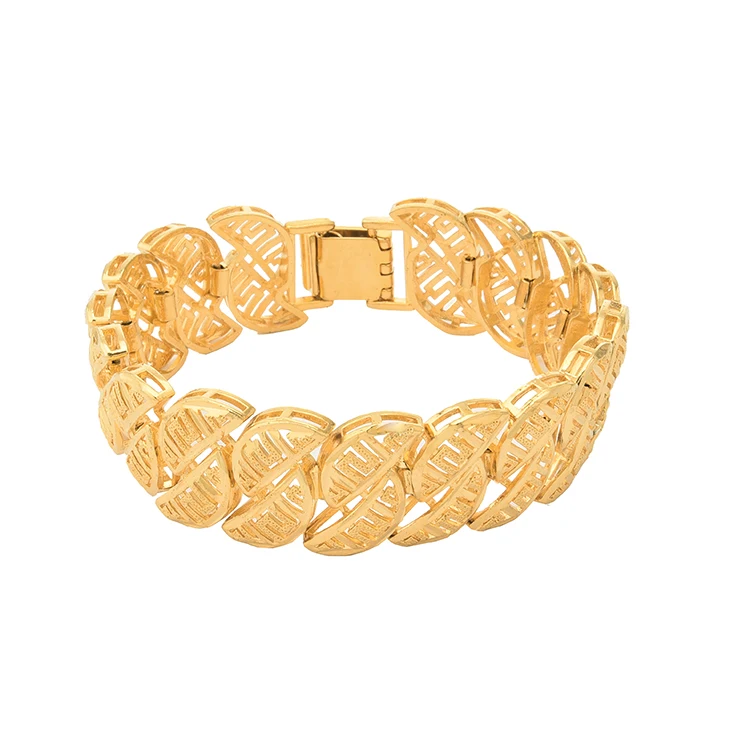 

JXX JSL-44-20N Factory Jewelry 24K Gold Plated Oversized Gold Cuban Link Bracelet Cuban Curb Bracelet Bracelet Diy, 24k gold color plated