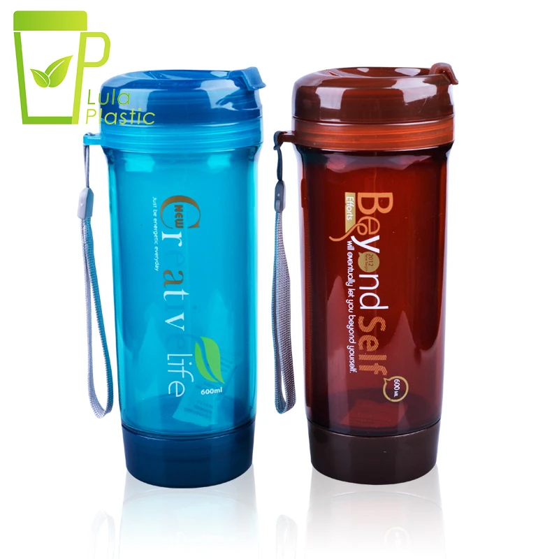 

LULA Double Wall Spill Proof Transparent Colorful Tea Infuser Bottle With Flip Top