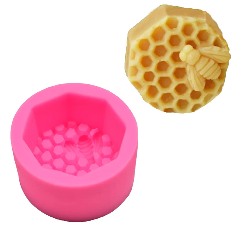 

DIY Baking Mold Bee Honeycomb Modeling Fondant Cake Chocolate Handmade Soap Resin Silicone Mold Making 3d Crafts Molds