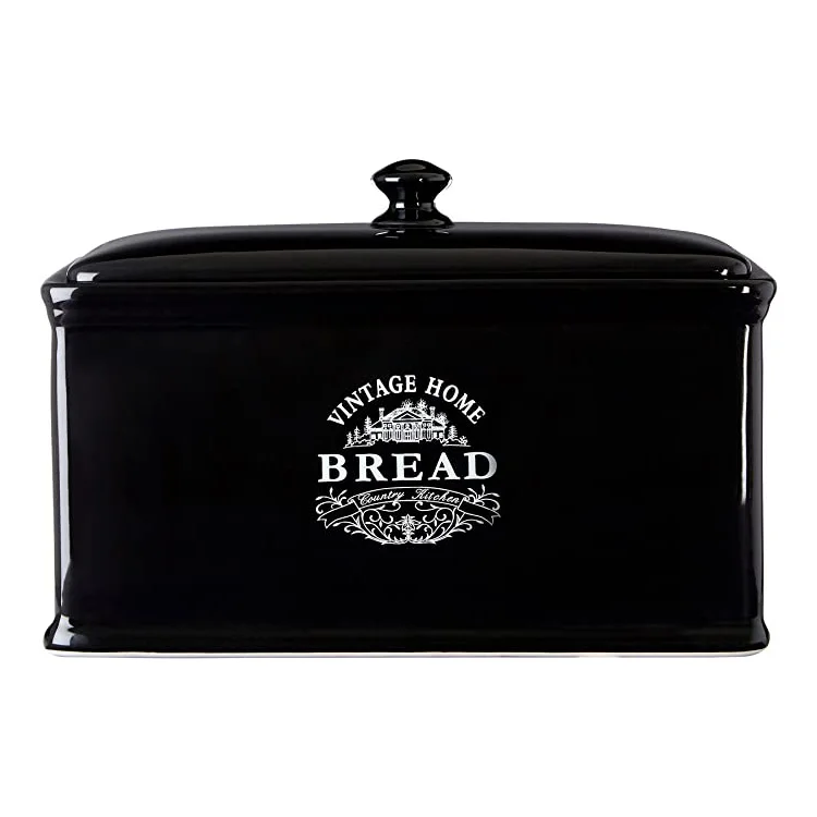 

Housewares Vintage Home Ceramic Bread Box Toast Jar with lid