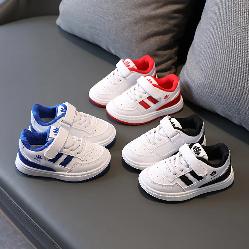 

Wholesale Fashion Cheap Girls Boys Sneakers Low Top Casual Walking Use Child Shoes White Shoes For Kids Children
