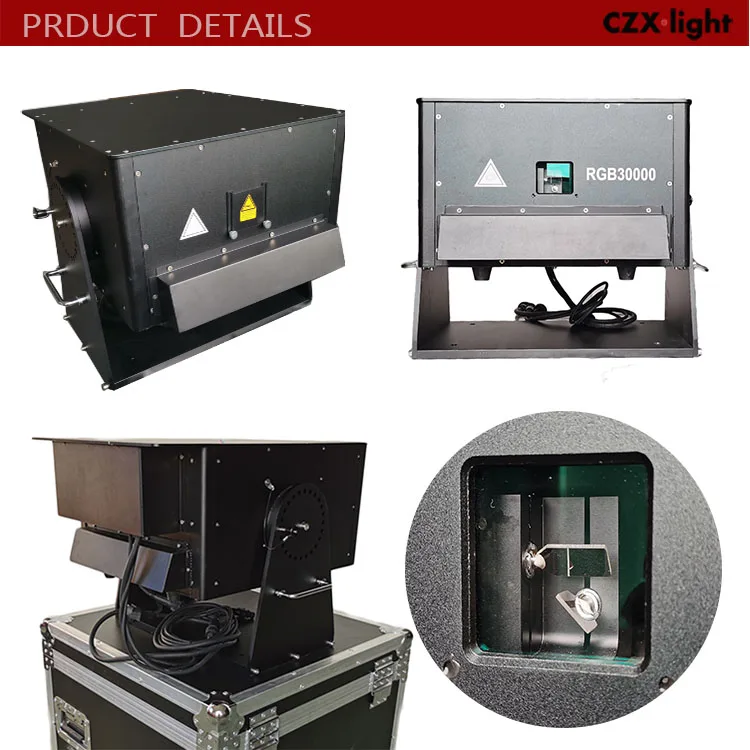 Professional Outdoor Landmark Animation Beam Logo Laser Light 20w Green