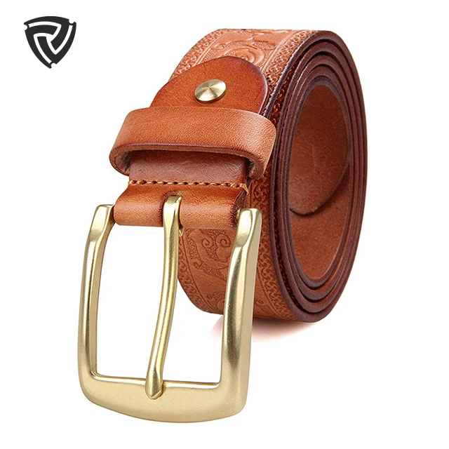 Black Strong Mens Leather Belts 100% Genuine Leather for Man/Red Leather Belts for Men