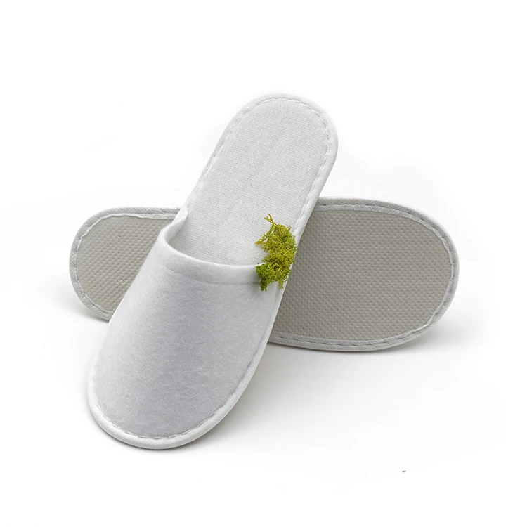 

Custom print white color cheap hotel napping fabric disposable slipper