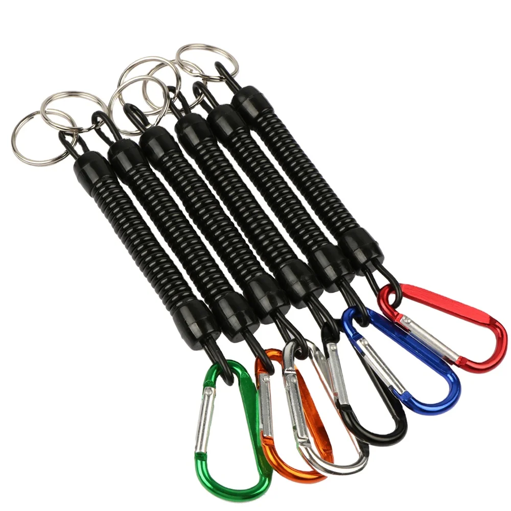 

Goture 3pcs Fishing Lanyard  Boating Fishing Rope Retractable Coiled Tether with Carabiner for Pliers Lip Grips