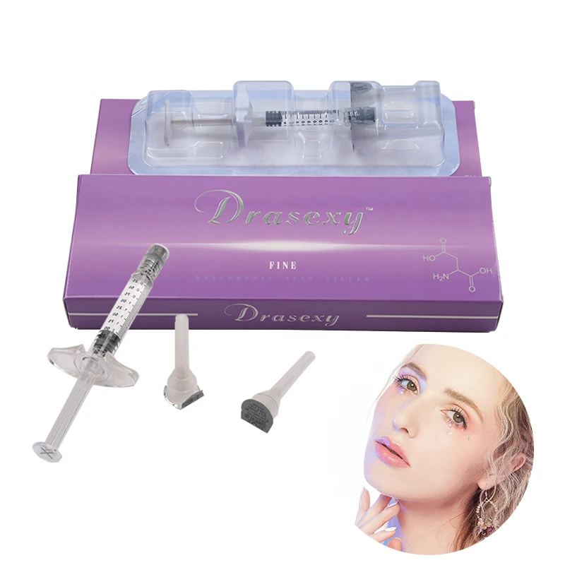 

Factory Supply Fine 2ml Derm hyaluronic acid dermal filler, Transparent