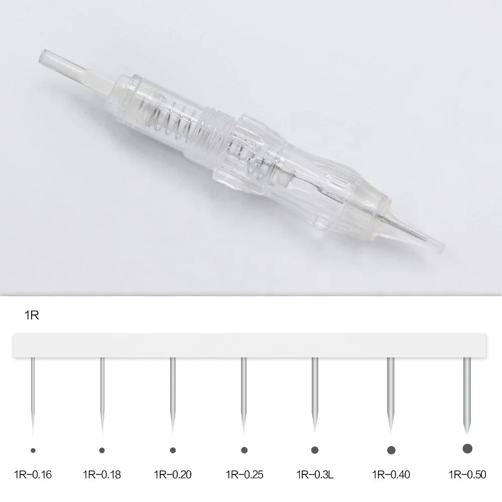 

Free Shipping Tattoo Needle Permanent Makeup Cartridge Needles For Tattoo Machine Kit Eyebrow Needle For Scalp Micropigmentation, Transparent