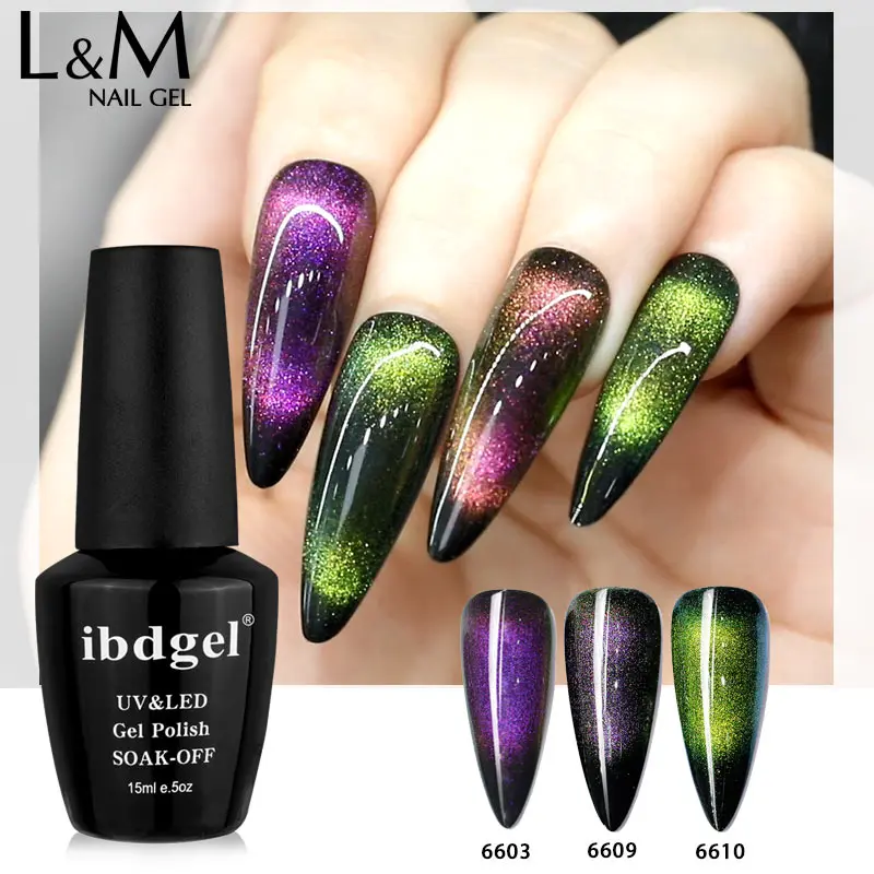 

ibdgel Soak Off UV 9D Cat Eye Gel Polish 5D Magnetic Gel Factory Private Label