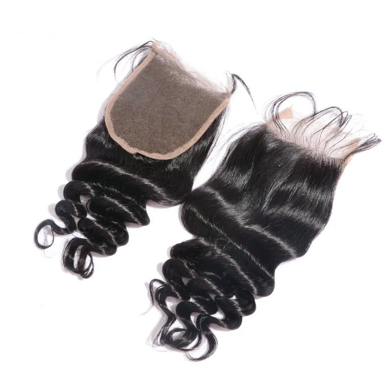 

Sunnymay Loose Wave Lace Closure Brazilian Virgin Hair 4*4 Bleached Knots With Baby Hair Fast Shipping