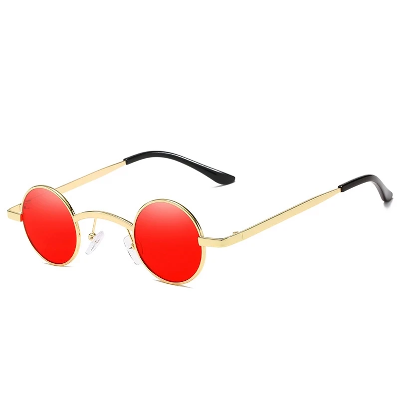 

Steampunk Style Round Sunglasses Women Metal Frame Colorful Lens Fashion Men UV400 Sun Glasses