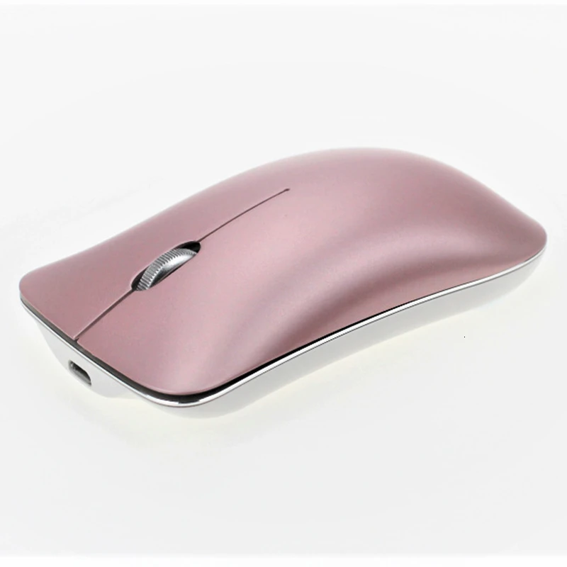 

SeenDa Three Modes Wireless 2.4G Bt 5.0 3.0 Ultrathin Mouse Aluminum Alloy Ergonomic Portable Recharge Mouse Silent Mice, Blue,pink,silver