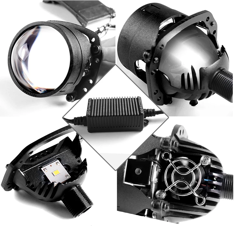 

S8 motorcycle bi led projector lens headight 38w 5500k universal motorcycle lighting system led headight for motorcycle